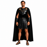 Agamemnon Odyssey Costume Black Greek Warrior Armor Outfit Halloween Cosplay Suit