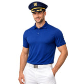 Blue Sailor Skipper Captain Boat Shirt with Hat Men Adult