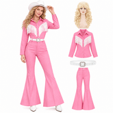 Country Singer Costume Dolly Queen Pink Cowgirl Fringe Costume