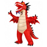 Inflatable Dragon Costume Adult Red Dragon Funny Halloween Party Suit