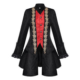 Tusary Womens Medieval Victorian Embroidery Jacket Punk & Gothic Medieval Renaissance Coat