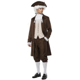 Minuteman Costume 7Pcs Founding Father Costume Set George Washington Outfit Halloween Cosplay Suit
