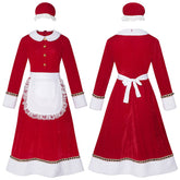 Mrs. Claus Costume Miss Santa Clause Dress Women Christmas Costume Suit