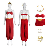 Adult Princess Red Jasmine Arabian Outfit Women Jasmine Dress Halloween Suit