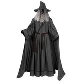 Tusary Gandalf Costume Adult Grey Wizard Costume Halloween Cosplay Outfit with Wig