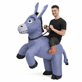 Inflatable Donkey Costume Riding on Donkey Suit Funny Blow Up Halloween Costume Adult
