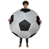 Inflatable Soccer Costume Fancy Football Blow Up Party Halloween Suit