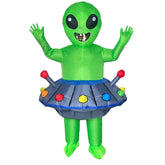 Adult Inflatable Alien UFO Costume Funny Alien Blow Up Party Halloween Cosplay Outfit