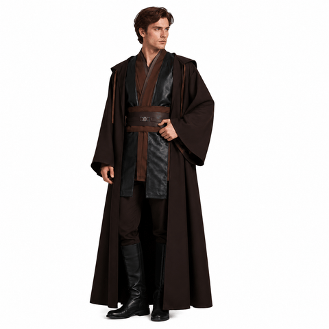 Anakin Skywalker Costume Jedi Robe Tunic Halloween Cosplay Suit Adult