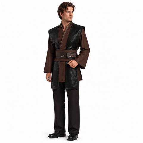 Anakin Skywalker Costume Jedi Robe Tunic Halloween Cosplay Suit Adult
