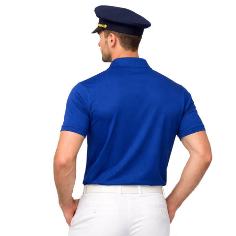 Blue Sailor Skipper Captain Boat Shirt with Hat Men Adult