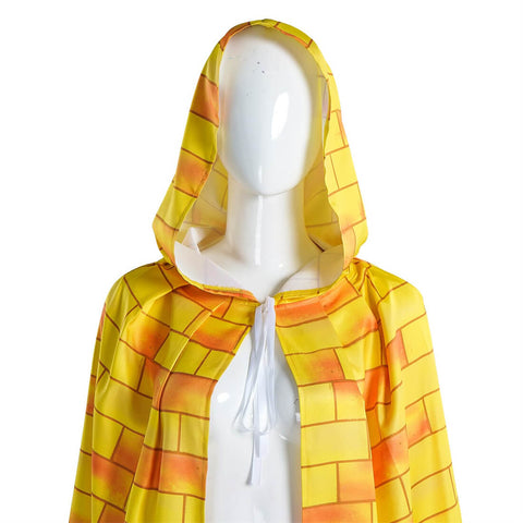 Adult Brick Road Yellow Hooded Cloak Lightweight Witch Robe Halloween Party Costume