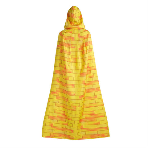 Adult Brick Road Yellow Hooded Cloak Lightweight Witch Robe Halloween Party Costume
