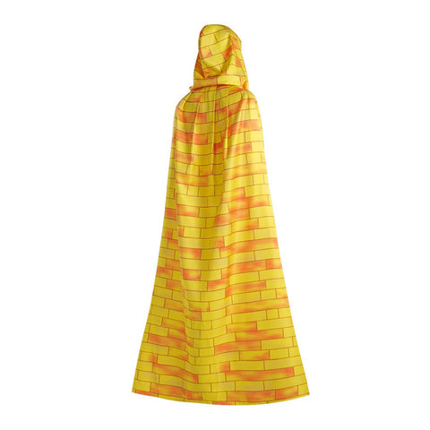 Adult Brick Road Yellow Hooded Cloak Lightweight Witch Robe Halloween Party Costume