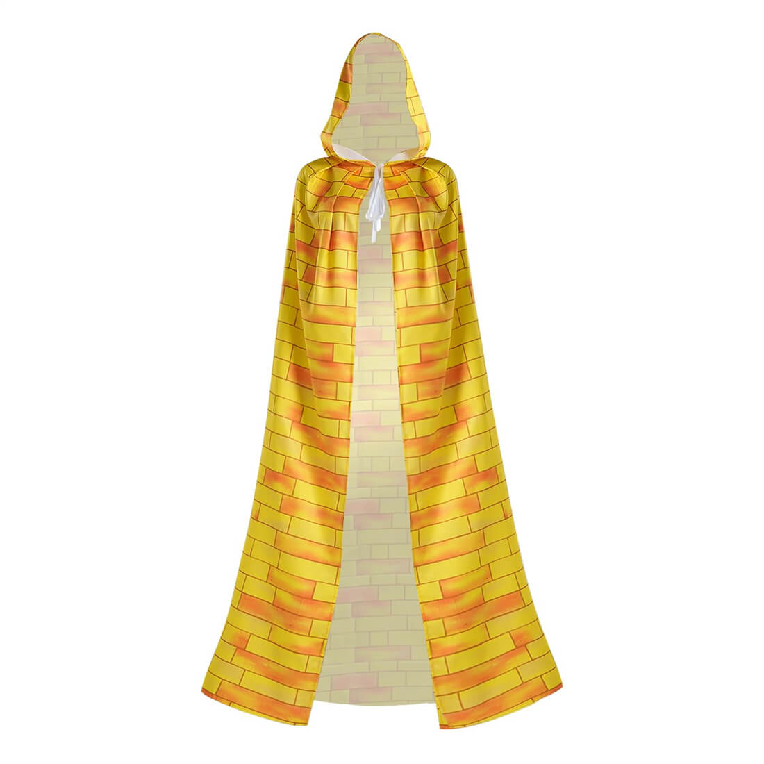 Adult Brick Road Yellow Hooded Cloak Lightweight Witch Robe Halloween Party Costume