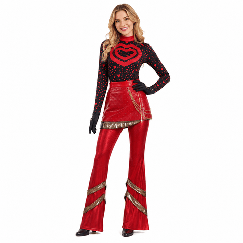 Descendants 5 Red Costume Wicked Wonderland Princess Red Halloween Cosplay Outfit