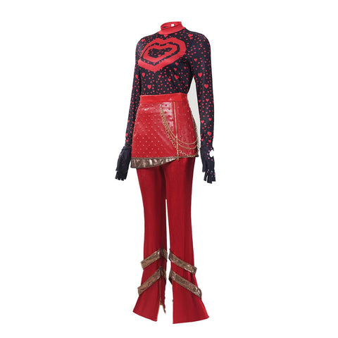 Descendants 5 Red Costume Wicked Wonderland Princess Red Halloween Cosplay Outfit