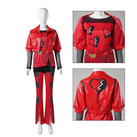 Descendants Costume Red Halloween Party Suit Women