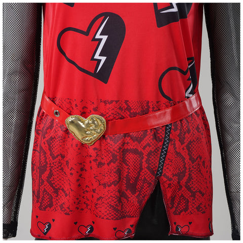 Descendants Costume Red Halloween Party Suit Women