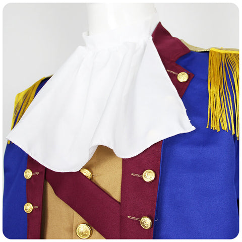 Founding Father Costume for Men 7Pcs George Washington Outfit Colonial Group Halloween Party Suit