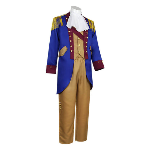 Founding Father Costume for Men 7Pcs George Washington Outfit Colonial Group Halloween Party Suit