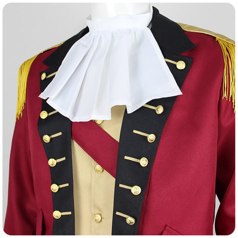 Founding Father Costume for Men 7Pcs George Washington Outfit Colonial Group Halloween Party Suit
