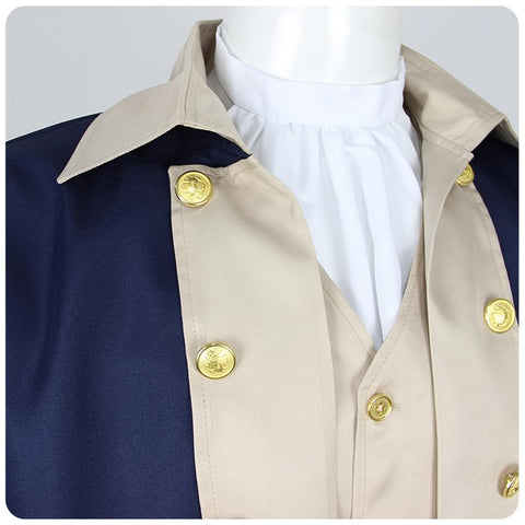 Men Founding Father Costume George Washington Outfit Colonial American Halloween Party Suit