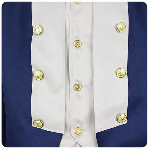 Men Founding Father Costume George Washington Outfit Colonial American Halloween Party Suit