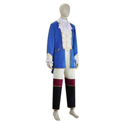 George Washington Costume Adult 5Pcs Founding Father Colonial Costume Men Halloween Suit