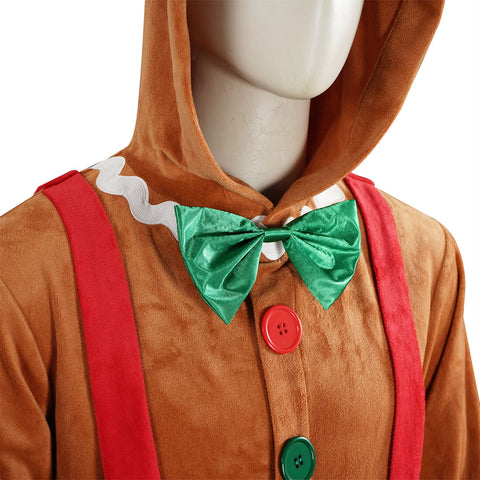 Unisex Gingerbread Man Pajamas Family Matching Christmas Onesie Holiday Homewear