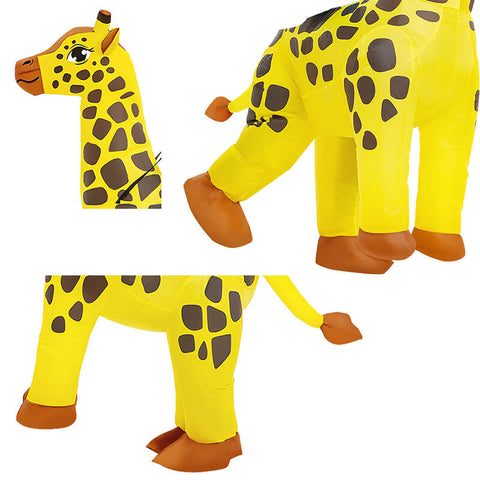 Tusary Giraffe Inflatable Costume Adult Blow Up Halloween Party Suit