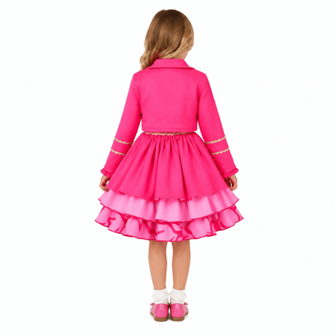 Girls Descendants Wicked Wonderland Pink Dress Kid Princess Halloween Costume
