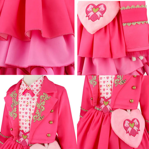 Girls Descendants Wicked Wonderland Pink Dress Kid Princess Halloween Costume