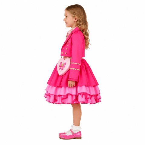 Girls Descendants Wicked Wonderland Pink Dress Kid Princess Halloween Costume