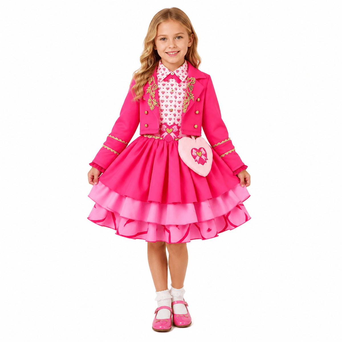 Girls Descendants Wicked Wonderland Pink Dress Kid Princess Halloween Costume