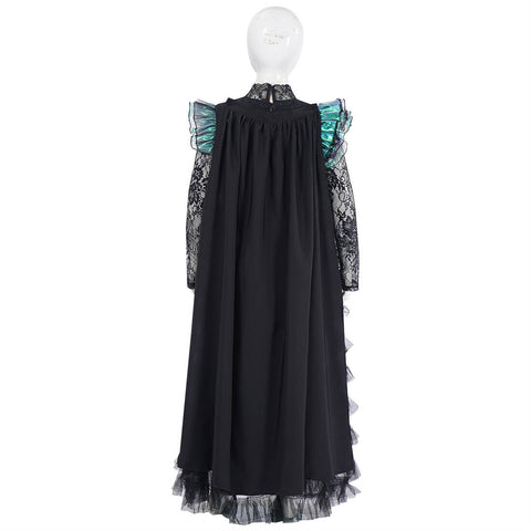 Girls Elphaba Costume New Black Dress Witch Halloween Cosplay Suit Tusary