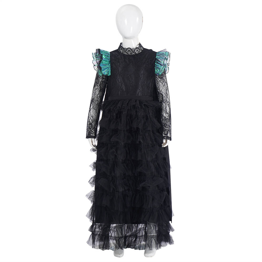 Girls Elphaba Costume New Black Dress Witch Halloween Cosplay Suit Tusary