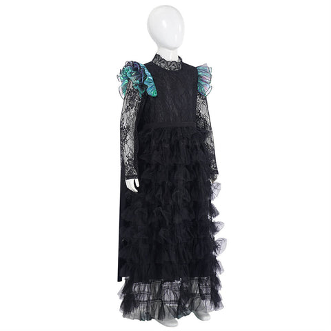 Girls Elphaba Costume New Black Dress Witch Halloween Cosplay Suit Tusary