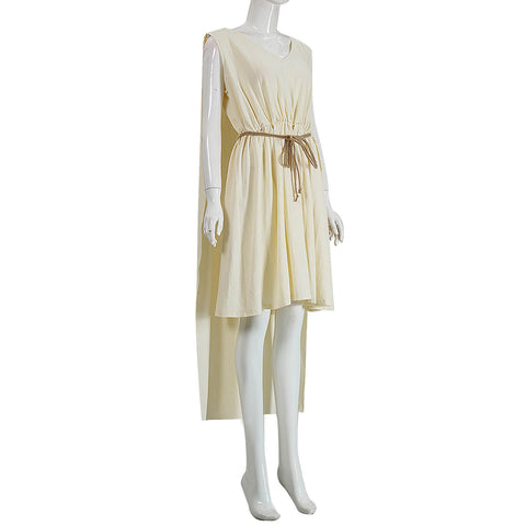 Helen of Troy Odyssey 2026 Costume Helen Beige Dress Halloween Party Cosplay Suit