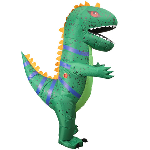 Inflatable Dinosaur Costume Funny Iguana Blow Up Halloween Suit Adult