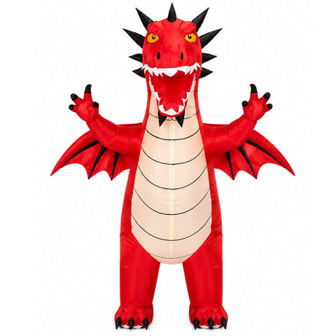 Inflatable Dragon Costume Adult Red Dragon Funny Halloween Party Suit