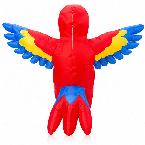 Adult Inflatable Parrot Costume | Funny Tropical Bird Blow Up Suit for Halloween Party Events
