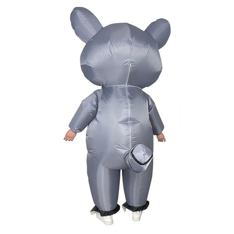 Inflatable Raccoon Costume Adult Blow up Gray Raccoon Funny Party Halloween Suit