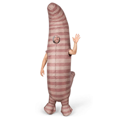 Inflatable Worm Costume Adult Funny Halloween Cosplay Party Suit | Unique Design