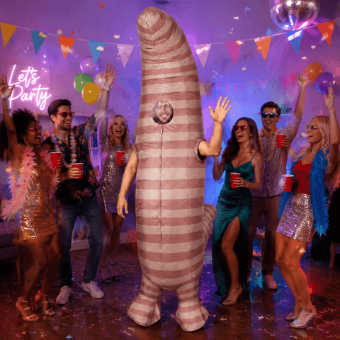 Inflatable Worm Costume Adult Funny Halloween Cosplay Party Suit | Unique Design