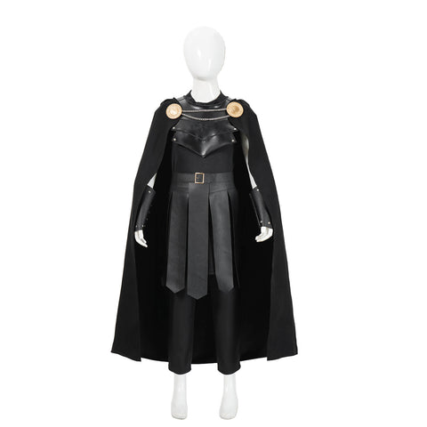 Kids Agamemnon Odyssey Costume Black Greek Warrior Armor Outfit Halloween Cosplay Suit