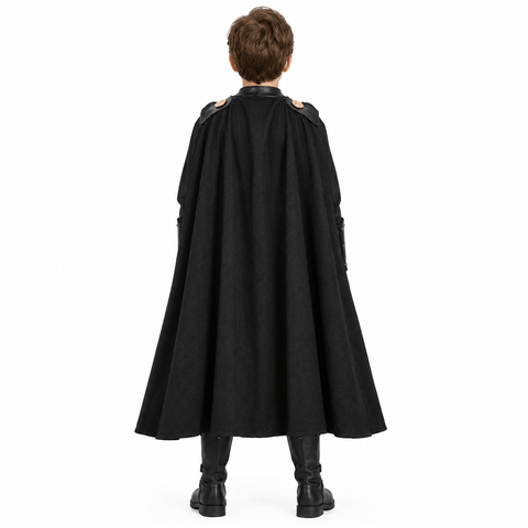 Kids Agamemnon Odyssey Costume Black Greek Warrior Armor Outfit Halloween Cosplay Suit