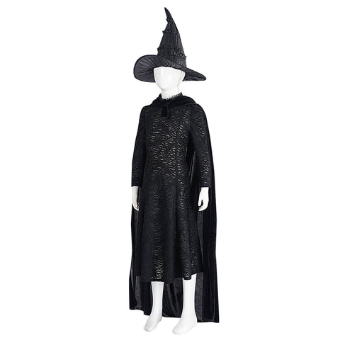 Kids Elphaba Costume Adult Elphaba Black Dress Witch Halloween Cosplay Suit Tusary