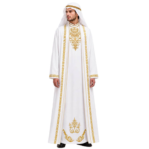 King Baldwin IV Costume with Mask Arabian King Halloween Cosplay Suit