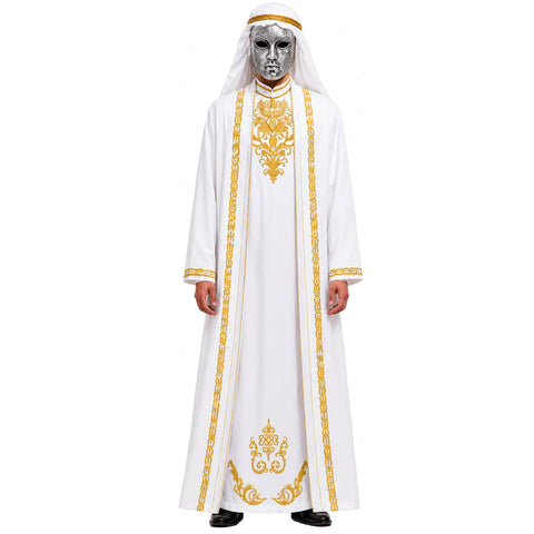 King Baldwin IV Costume with Mask Arabian King Halloween Cosplay Suit